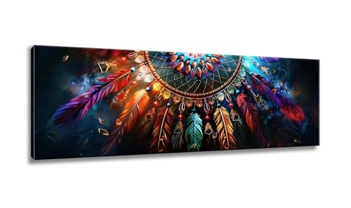Diamond Painting Feder, Diamant Painting Bilder, Diamond Painting Erwachsene,Diamond Painting Groß xxl Traumfänger Diamond Painting Set, DIY Cross Stickerei Malerei Kits für Home Dekor 80x240cm MX-450 von Mixmblon