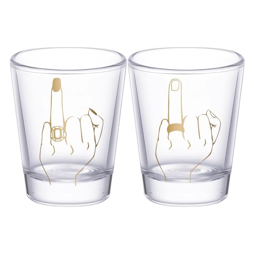 Mixnexorad Hochzeitsweingläser Für Und Bräutigam - Ringfinger-Design Schnapsgläser Für Frischvermählte | Hochtransparente Getränkebehälter Für Partys Weihnachten Grillabend Mixnexorad Hochzeitsweingläser Für Und Bräutigam - Ringfinger-Design Schnapsgläser Für Frischvermählte | Hochtransparente Getränkebehälter Für Partys Weihnachten Grillabend von Mixnexorad
