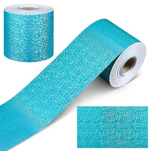 Mixweer Glitzernde Laser-Punkte, gerade Pinnwand-Bordüre, gerollte Bordüre, glänzend, dekorative Klassenzimmer-Dekoration für Kreidetafel, Schulanfang, Klassenzimmer, Büros (blaugrün, holografisch) Mixweer Glitzernde Laser-Punkte, gerade Pinnwand-Bordüre, gerollte Bordüre, glänzend, dekorative Klassenzimmer-Dekoration für Kreidetafel, Schulanfang, Klassenzimmer, Büros (blaugrün, holografisch) von Mixweer