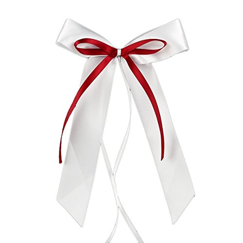 Miya@ hochwertige 30 Weiss & Weinrot Antenneschleifen aus Satin Autoschmuck Autoschleifen Deko Hochzeit Party Miya@ hochwertige 30 Weiss & Weinrot Antenneschleifen aus Satin Autoschmuck Autoschleifen Deko Hochzeit Party von Miya