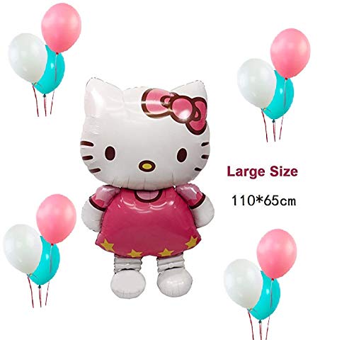 Miya der Märchenland, 18 er Set Luftballon, XXL super Süß Hellokitty mit 17 St, Folienballon, Helium Ballons, Deko Luftballon, Aluminiumfolie Ballons. von Miya