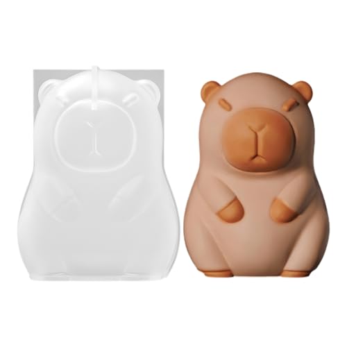 3D Capybara Silikonform Gießformen, Niedliche Kerzenform Seifenform Backformen Schokoladenform Für Eiscreme Kuchen Pudding Bastelbedarf Deko Kunstprojekte Figurenguss Kerzenherstellung von Miyanvuo