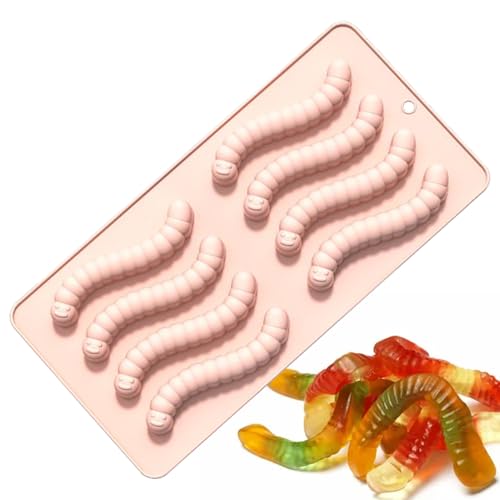 8 Hohlraum Silikon Gummiwürmer Form Für Gummibärchen Schokolade Seife Kuchen Machen Für Ihre Kinder, 20,5x10,5x,6cm 8 Hohlraum Silikon Gummiwürmer Form Für Gummibärchen Schokolade Seife Kuchen Machen Für Ihre Kinder, 20,5x10,5x,6cm von Miyanvuo