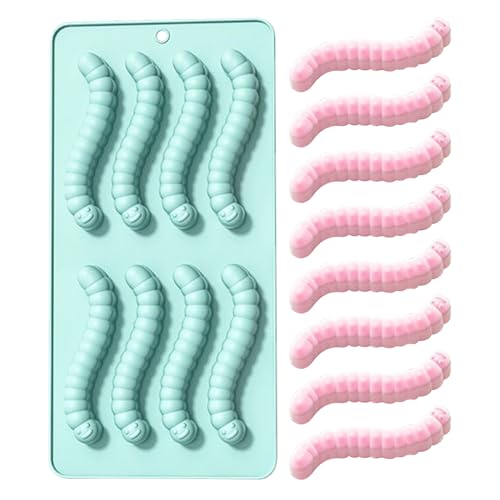 8 Hohlraum Silikon Gummiwürmer Form Für Gummibärchen Schokolade Seife Kuchen Machen Für Ihre Kinder, 20,5x10,5x,6cm 8 Hohlraum Silikon Gummiwürmer Form Für Gummibärchen Schokolade Seife Kuchen Machen Für Ihre Kinder, 20,5x10,5x,6cm von Miyanvuo