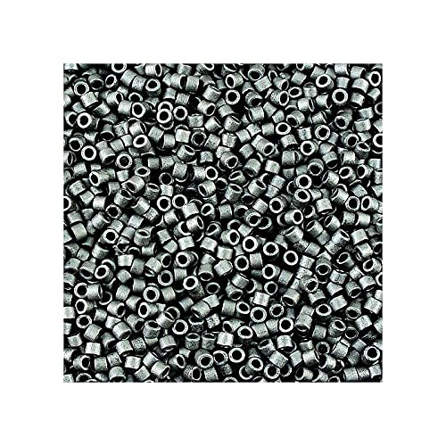 5 g Miyuki Delica 11/0, matt metallic charcoal grau 1,6 mm (Matt Metallic Charcoal Gray) von Miyuki Art Flower