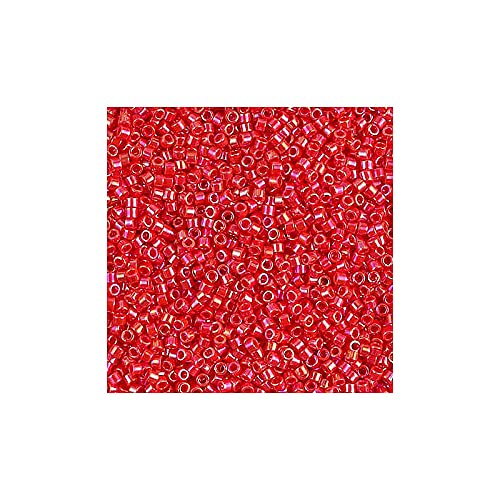 5 g Miyuki Delica 11/0 Opaque Coral AB 1,6 mm (Opaque Coral AB) von Miyuki Art Flower