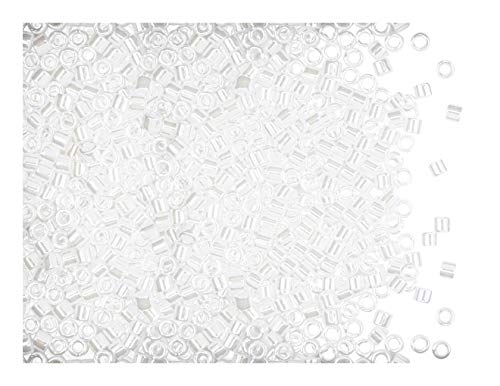 10gr 10/0 Miyuki® Delica® - Japanische Glasperlen mit einem Durchmesser von 2,2 mm mit einem Loch von 1,0 mm, White Pearl Ceylon (Opaque White Luster) von Miyuki Delica Perlen
