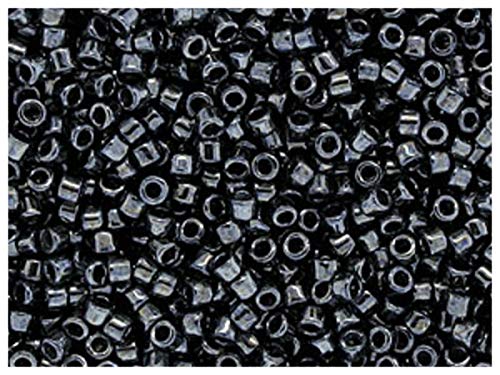 10gr 11/0 Miyuki Delica - Japanische Glasperlen mit einem Durchmesser von 1,6 mm mit einem Loch von 0,8 mm, Gunmetal (Metallic Hematite) von Miyuki Delica Perlen