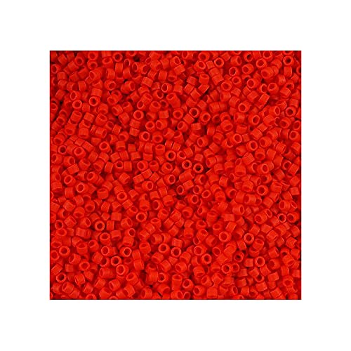 5 g Miyuki Delica 11/0, matt undurchsichtiger Koralle 1,6 mm (Matte Opaque Coral) von Miyuki Art Flower