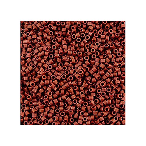 5 g Miyuki Delica 11/0, matte undurchsichtige Schokolade 1,6 mm (Matte Opaque Chocolate) von Miyuki Art Flower