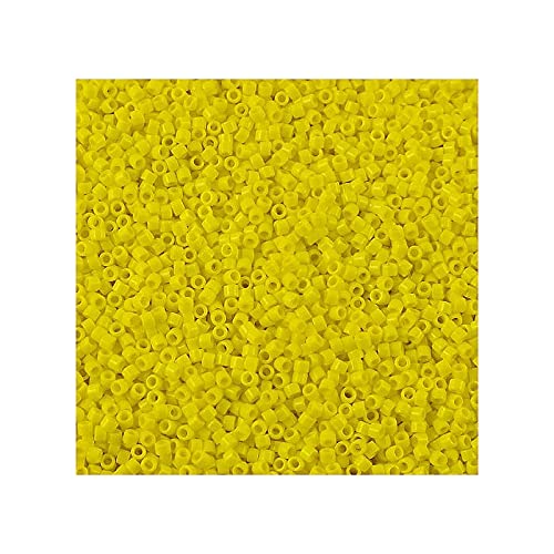 5 g Miyuki Delica 11/0, opak gelb 1,6 mm (Opaque Yellow) von Miyuki Art Flower