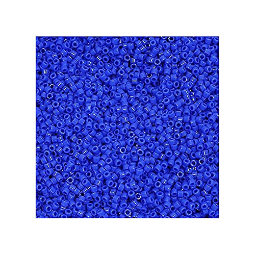5 g Miyuki Delica 11/0 Opaque Cyan Blue 1,6 mm (Opaque Cyan Blue) von Miyuki Art Flower