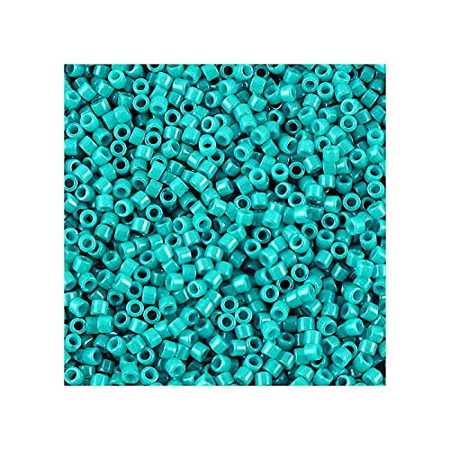 5 g Miyuki Delica 11/0 Opaque Türkis Grün Gefärbte 1,6 mm (Opaque Turquoise Green Dyed) von Miyuki Art Flower
