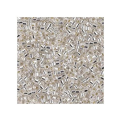 5 g Miyuki Delica 11/0 Silver Seiled Crystal 1,6 mm (Silver Lined Crystal) von Miyuki Art Flower