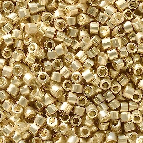 Duracoat Miyuki Delica-Perlen, verzinkt, blassgold, 11/0 (DB2501-TB) von Miyuki
