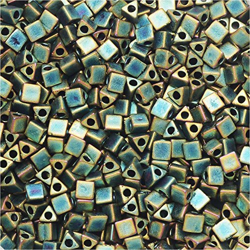 Miyuki, Sharp Triangle Beads 10/0, 7.5 Grams, Matte Metallic Patina Iris by Miyuki Miyuki, Sharp Triangle Beads 10/0, 7.5 Grams, Matte Metallic Patina Iris by Miyuki von Miyuki