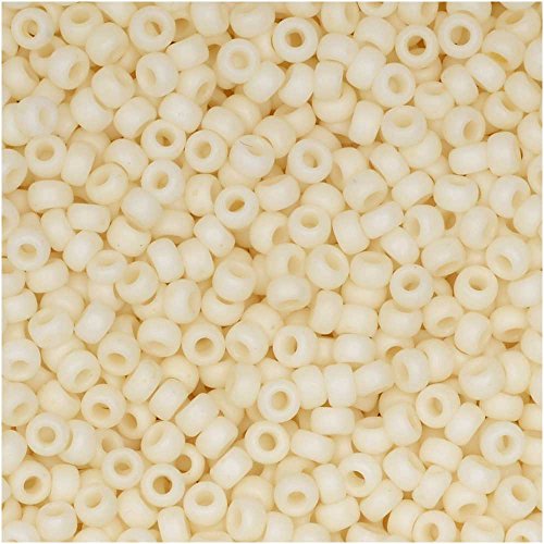 Miyuki Round Rocaille Seed Beads Size 11/0 8.5g Matte Opaque Cream by Miyuki Miyuki Round Rocaille Seed Beads Size 11/0 8.5g Matte Opaque Cream by Miyuki von Miyuki