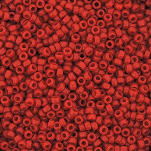 Miyuki Round Rocaille Seed Beads Size 15/0 8.2g Opaque Red by Miyuki Round Rocaille Seed Beads Size 15/0 8.2g Opaque Red by von Miyuki