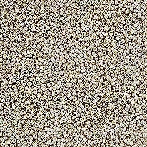 Miyuki Round Seed Bead Size 15/0 8.2g-tube Galvanised Silver von Miyuki