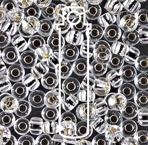 Miyuki Round Seed Bead Size 6/0 20g-tube Silver Lined Crystal by Miyuki Miyuki Round Seed Bead Size 6/0 20g-tube Silver Lined Crystal by Miyuki von Miyuki