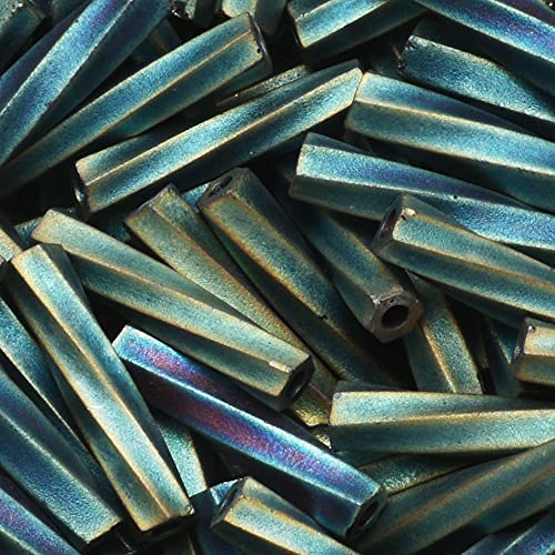 Miyuki Stiftröhrenperlen, gedrehter Zylinder, 12 x 2,7 mm, 13 g, matt-metallische Patina Iris Miyuki Stiftröhrenperlen, gedrehter Zylinder, 12 x 2,7 mm, 13 g, matt-metallische Patina Iris von Miyuki