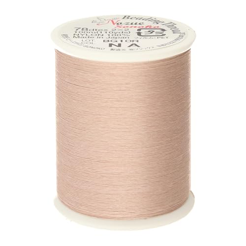 Nozue Sonoko Perlenfaden, 100 % Nylon, japanisches Nähgarn für Schmuckherstellung, Beige, 78 dtex, ultrafein, 100 m Nozue Sonoko Perlenfaden, 100 % Nylon, japanisches Nähgarn für Schmuckherstellung, Beige, 78 dtex, ultrafein, 100 m von Miyuki