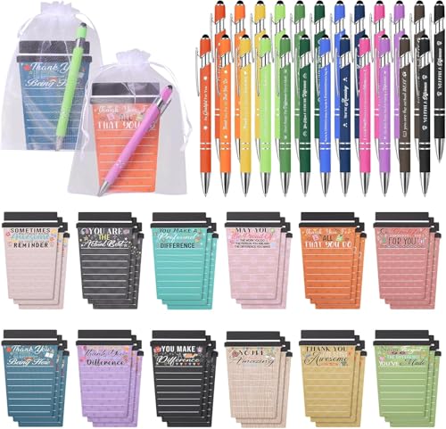 Mkway 24 Set Teacher Appreciation Gifts Bulk Team - 24 Coffee Cup Notepad+ 24 Ballpoint Pens+ 24 Drawstring Gift Bags, Bulk Gifts for School Office Christmas Teacher's Day Coworker Nurse Employee Mkway 24 Set Teacher Appreciation Gifts Bulk Team - 24 Coffee Cup Notepad+ 24 Ballpoint Pens+ 24 Drawstring Gift Bags, Bulk Gifts for School Office Christmas Teacher's Day Coworker Nurse Employee von Mkway