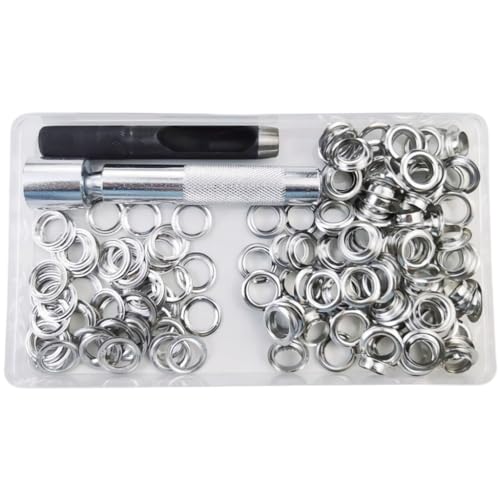 100 Sets Ösen-Werkzeug, 10 mm Ösen mit 3 Installationswerkzeugen für Handwerk, Schuhe, Tasche, Ledergürtel, Reparaturzubehör, Lederwaren, Ösen 100 Sets Ösen-Werkzeug, 10 mm Ösen mit 3 Installationswerkzeugen für Handwerk, Schuhe, Tasche, Ledergürtel, Reparaturzubehör, Lederwaren, Ösen von Mllepjdh