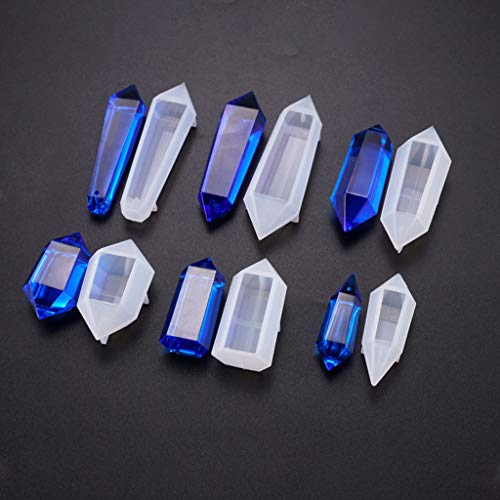 6 Stück/Set Pendel-Kristallformen für Harzanhänger, einzigartige Epoxidharz-Schmuckgießen 6 Stück/Set Pendel-Kristallformen für Harzanhänger, einzigartige Epoxidharz-Schmuckgießen von Mllepjdh