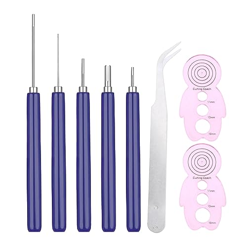 8-teiliges Quiling-Werkzeug-Set, 5 Stück verschiedene Größen, Quiling-Schlitz-Werkzeuge, Pinzetten für Kunstprojekte, Kartenherstellung 8-teiliges Quiling-Werkzeug-Set, 5 Stück verschiedene Größen, Quiling-Schlitz-Werkzeuge, Pinzetten für Kunstprojekte, Kartenherstellung von Mllepjdh