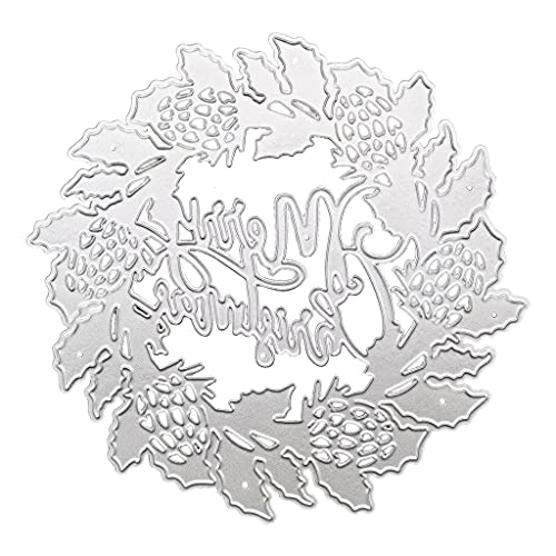 Metall-Stanzformen mit Aufschrift "Merry Christmas Wreaths", Schablone, Scrapbooking, Album, Papier, Karte, Schablone, Präge, Dekoration, Metall-Stanzformen zum Basteln Metall-Stanzformen mit Aufschrift "Merry Christmas Wreaths", Schablone, Scrapbooking, Album, Papier, Karte, Schablone, Präge, Dekoration, Metall-Stanzformen zum Basteln von Mllepjdh