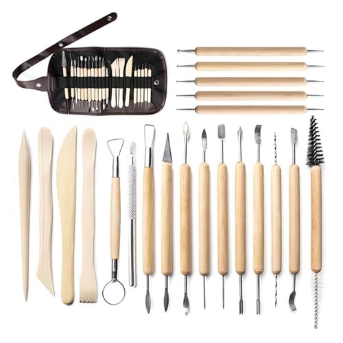 Mllepjdh 21 Stück Grundlegende Tonwerkzeuge Kit Tonschnitzerei Modellierwerkzeuge Fondant Modellierwerkzeuge für Anfänger Kinder Erwachsene Ton Fondant Modellierwerkzeuge für Kinder Teenager Mllepjdh 21 Stück Grundlegende Tonwerkzeuge Kit Tonschnitzerei Modellierwerkzeuge Fondant Modellierwerkzeuge für Anfänger Kinder Erwachsene Ton Fondant Modellierwerkzeuge für Kinder Teenager von Mllepjdh