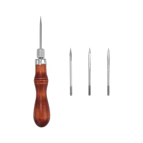 Mllepjdh Funktionales Handnähahlen-Set, Diamant-Ahle, Lochwerkzeug, perfekt für Lederarbeiten und Projekt-Handnähahhle von Mllepjdh