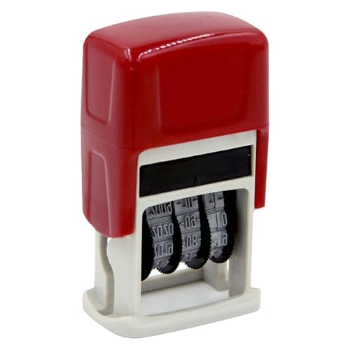 Multifunktional Englisch Date Stempel Einstellbarer Stempelstempel Dater Nummer Roller Office Scrapbooking Ergonomisches ABS Datum von Mllepjdh