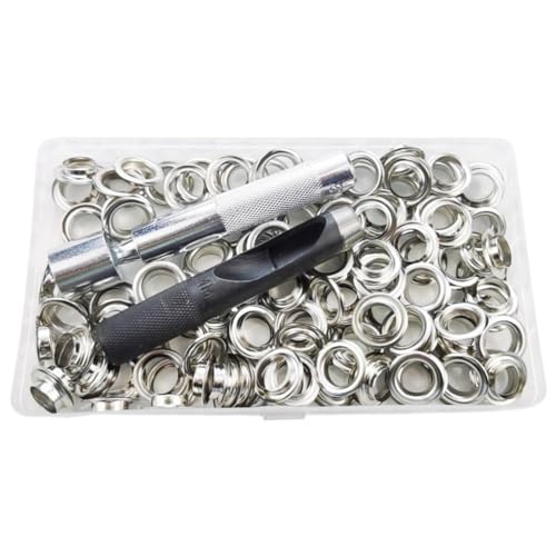 Runde Ösenringe für Kleidung, Lederhandwerk, Ösen für Planen, 12 mm Ösen, Ringe mit Unterlegscheiben, Ösen-Setter von Mllepjdh