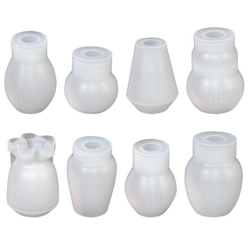 Set Von 8 Silikonformen Für Hydroponische Blütenvasen Epoxidharz Blumenpots Gipsform Handgefertigtes Geschenk Für Pflanzenliebhaber von Mllepjdh
