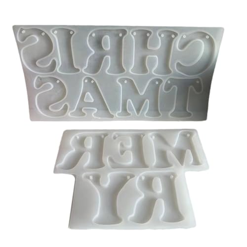 Weihnachtsanhänger Harzformen Merry Christmas Schriftzug Silikonformen für Epoxidharz Weihnachten hängende Dekoration Weihnachtsanhänger Harzformen Merry Christmas Schriftzug Silikonformen für Epoxidharz Weihnachten hängende Dekoration von Mllepjdh