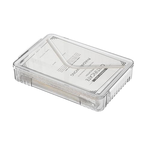 Mlllokfki Transparente Papieraufbewahrungsbox, tragbare Papieraufbewahrung, leichte Dokumentenbox, Schutzbox für Akten A4 630 Gramm für Briefordner, transparent, 1 Stück von Mlllokfki