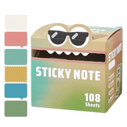 Cute Monster Pattern Sticky Note, Funny Pastel Animal Post It Notes Contains 105 Pearlescent Sticky Notes, Multi Office School Tab Supplies, Self-Adhesive Notepad Sticker Pads(A) von Mlthcig