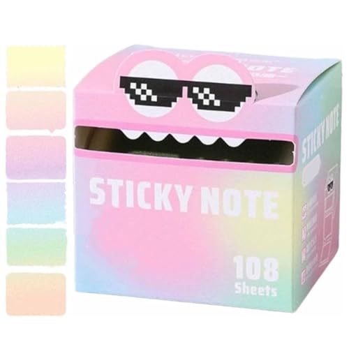 Cute Monster Pattern Sticky Note, Funny Pastel Animal Post It Notes Contains 105 Pearlescent Sticky Notes, Multi Office School Tab Supplies, Self-Adhesive Notepad Sticker Pads(C) von Mlthcig
