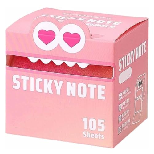Cute Monster Pattern Sticky Note, Funny Pastel Animal Post It Notes Contains 105 Pearlescent Sticky Notes, Multi Office School Tab Supplies, Self-Adhesive Notepad Sticker Pads(H) von Mlthcig
