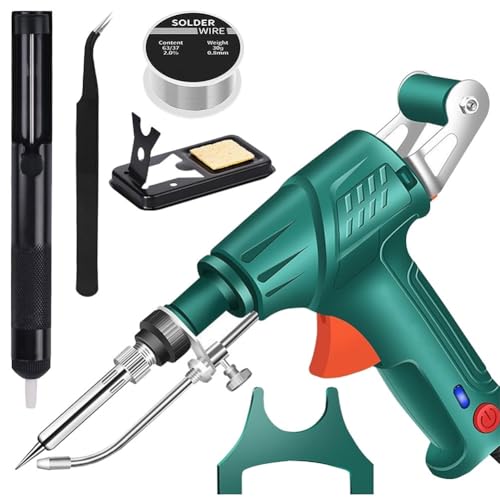 Elektrischer Lötkolben mit Innenheizung, Handgerät Lötpistole Set, Multifunktionales Schweißwerkzeug, Kabelgebundene Metall Lötmaschine, Industrie Löten Werkzeug für Reparaturarbeiten(Green-Internal H Elektrischer Lötkolben mit Innenheizung, Handgerät Lötpistole Set, Multifunktionales Schweißwerkzeug, Kabelgebundene Metall Lötmaschine, Industrie Löten Werkzeug für Reparaturarbeiten(Green-Internal H von Mlthcig