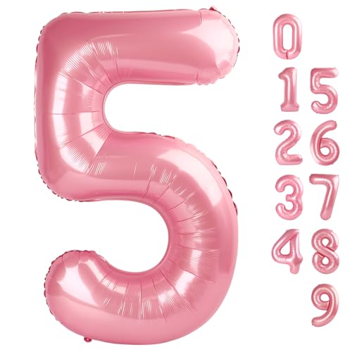 Luftballon Zahlen 40 Zoll für Abschlussfeier 2025 Folienballon 5 Ballon für 5 Geburtstag Dekoration, 15 25 35 50 Mylar Big Pastell Rosa Zahlenballons für Hochzeitstag Abschlussfeier Party Dekor Luftballon Zahlen 40 Zoll für Abschlussfeier 2025 Folienballon 5 Ballon für 5 Geburtstag Dekoration, 15 25 35 50 Mylar Big Pastell Rosa Zahlenballons für Hochzeitstag Abschlussfeier Party Dekor von Mluchee
