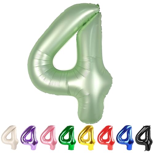 Zahlenballons 40 Zoll Groß für Mädchen Jungen, 4 Ballon Zahl Folie Helium Olivgrün Ballon für 4. 14 40 44 Geburtstagsfeier, Mylar Ballons Zahl 4 für Abschlussfeiern Jubiläum Babyparty Zahlenballons 40 Zoll Groß für Mädchen Jungen, 4 Ballon Zahl Folie Helium Olivgrün Ballon für 4. 14 40 44 Geburtstagsfeier, Mylar Ballons Zahl 4 für Abschlussfeiern Jubiläum Babyparty von Mluchee