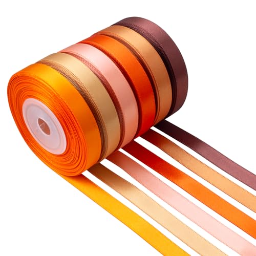 Mlurcu Gebranntes orangefarbenes Satinband, 0,9 cm breit, Terrakotta-Band, sortiert, einfarbig, doppelseitiges Satinband für Herbst, Hochzeit, Blumenstrauß, Verpackung, Geschenkverpackung, Mlurcu Gebranntes orangefarbenes Satinband, 0,9 cm breit, Terrakotta-Band, sortiert, einfarbig, doppelseitiges Satinband für Herbst, Hochzeit, Blumenstrauß, Verpackung, Geschenkverpackung, von Mlurcu