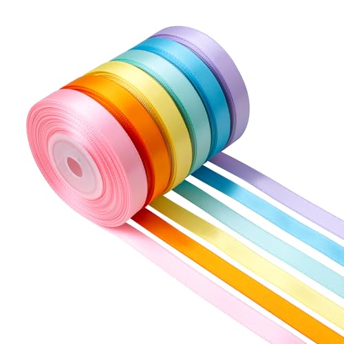 Mlurcu Satinband in Pastellfarben, 9,5 cm, bunt, verschiedene Farben, doppelseitig, Satinbänder für Bastelarbeiten, Ostern, Babyparty, Geburtstag, Hochzeit, Geschenkverpackung, Haarschleifen Mlurcu Satinband in Pastellfarben, 9,5 cm, bunt, verschiedene Farben, doppelseitig, Satinbänder für Bastelarbeiten, Ostern, Babyparty, Geburtstag, Hochzeit, Geschenkverpackung, Haarschleifen von Mlurcu