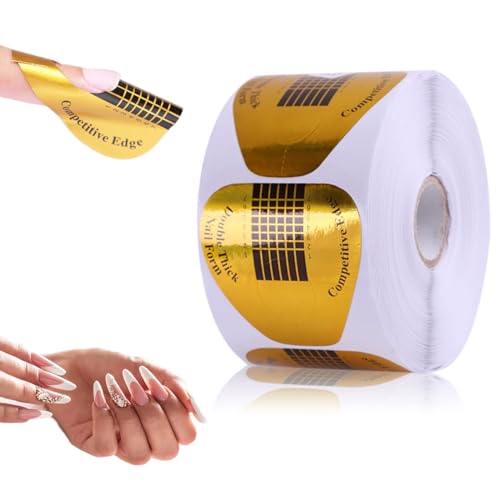 500 Stück Nagel-Schablonen, Hufeisen Nail Stencils, Nagelschablonen für Gelnägel, Selbstklebende Verlängerungsfolie, Verlängerungsfolie Modellierschablonen Modellier, Golden Schablonen 500 Stück Nagel-Schablonen, Hufeisen Nail Stencils, Nagelschablonen für Gelnägel, Selbstklebende Verlängerungsfolie, Verlängerungsfolie Modellierschablonen Modellier, Golden Schablonen von Mmgoqqt