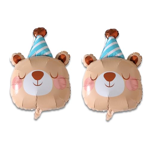 Bär Folienballon Geburtstag Deko, 2 Stück Bär Kopf Luftballons Bären Folienballon Bär Deko Geburtstag Ballon Tier Luftballon, Für Kindergeburtstag Deko Bär Folienballon Geburtstag Deko, 2 Stück Bär Kopf Luftballons Bären Folienballon Bär Deko Geburtstag Ballon Tier Luftballon, Für Kindergeburtstag Deko von Mmgoqqt