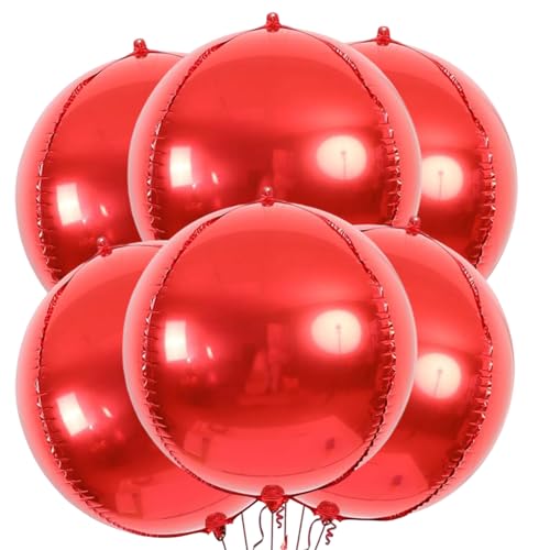 Rote Luftballons, 6 Stück, rote Geburtstagsdekorationen, 55,9 cm, riesige 4D-Aluminiumfolienballons, für Weihnachten, Valentinstag, Geburtstag, Hochzeit, Babyparty, Party-Dekorationen Rote Luftballons, 6 Stück, rote Geburtstagsdekorationen, 55,9 cm, riesige 4D-Aluminiumfolienballons, für Weihnachten, Valentinstag, Geburtstag, Hochzeit, Babyparty, Party-Dekorationen von Mmgoqqt