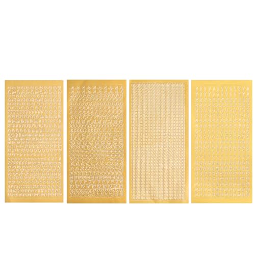 Sticker Buchstaben Set, 4 Stück Golden Klebebuchstaben Sticker Zum Aufkleben und Verzieren Für Hochzeit, Taufe, Konfirmation Oder Kommunion, Klebebuchstaben Sticker Taufe, Konfirmation Oder Kommunion von Mmgoqqt